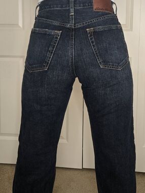 Eddie Bauer Relaxed Fit Flannel Lined Jeans 30x32 Dark Wash Straight Leg Unisex